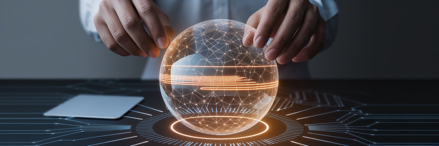 Abstrakte Darstellung von verwalteter digitaler Sicherheit.